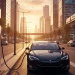 Tesla India electric car charging at a modern supercharger station, showcasing the company’s expanding EV ecosystem in the country.