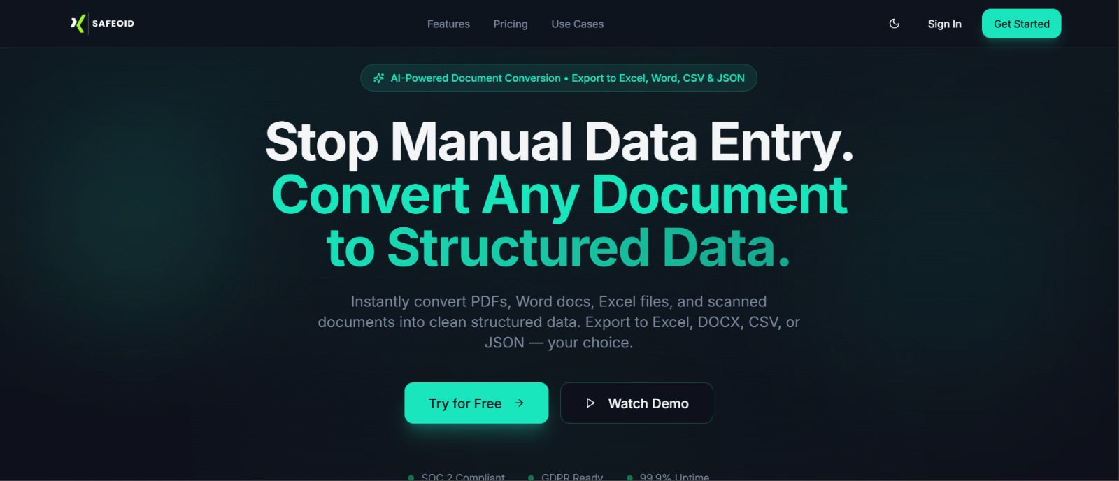 Scanned invoice and messy PDF document example